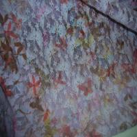 2m de resille dentelle ton mauve imprime