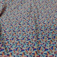 Achat tissu popeline coton imprime fer a cheval multi couleurs