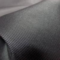 Achat tissu taffetas lycra noir a fine rayures gris metal