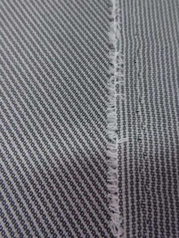 Tissu bâche a fine rayure blanc gris pour l'extérieur en 1 60m de large