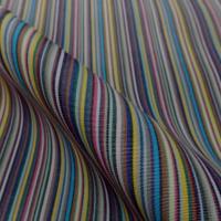 Bache a fine rayures 4 saisons en teflon ton jaune bleu gris rose noir blanc violet en 1 60m