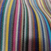 Bache a fine rayures 4 saisons en teflon ton jaune bleu gris rose noir blanc violet en 1 60m4
