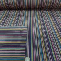 Bache a fine rayures 4 saisons en teflon ton jaune bleu gris rose noir blanc violet en 1 60m6