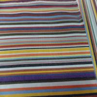 Bache a fine rayures 4 saisons en teflon ton jaune bleu orange viole8