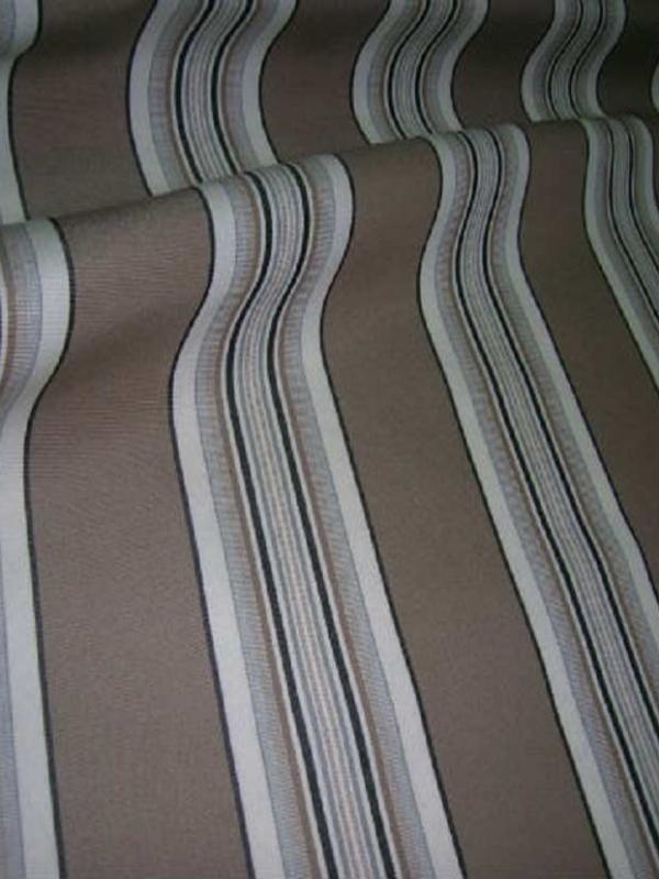 Bache en teflon a rayure blanc taupe