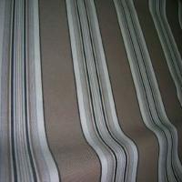Bache en teflon a rayure blanc taupe0