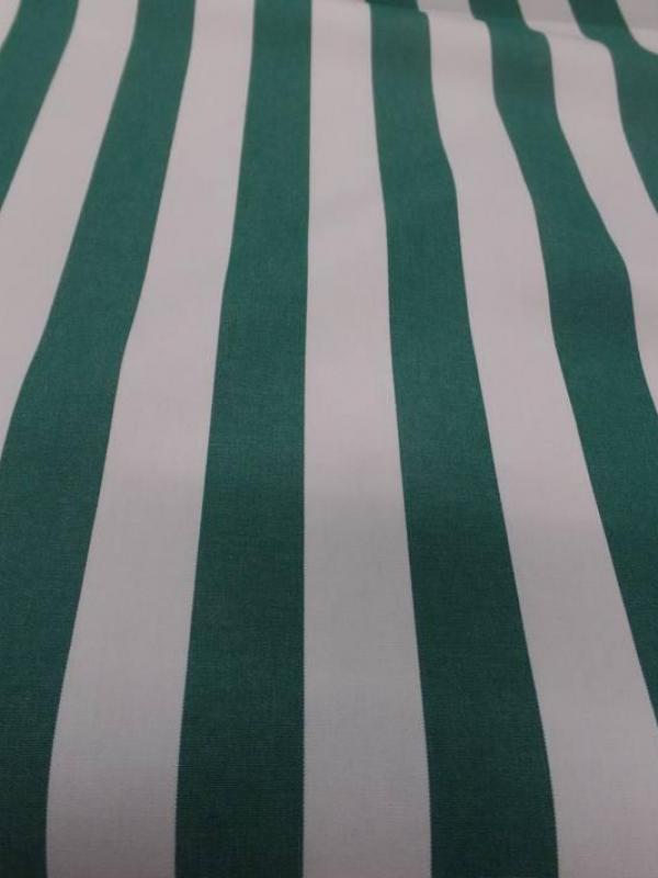 vente Toile de store bâche rayé blanc vert 4 saisons en téflon en ligne