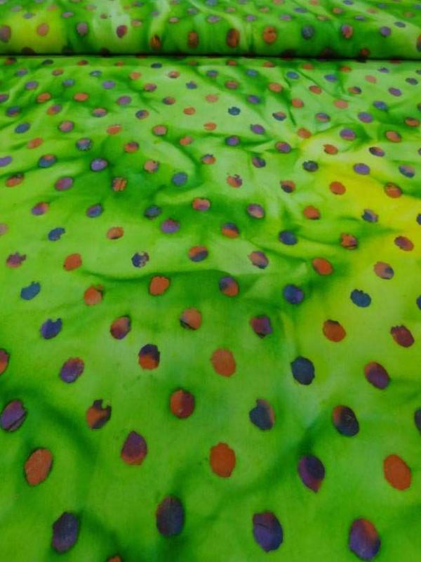 Batik camaieu de vert imprime des 2 faces