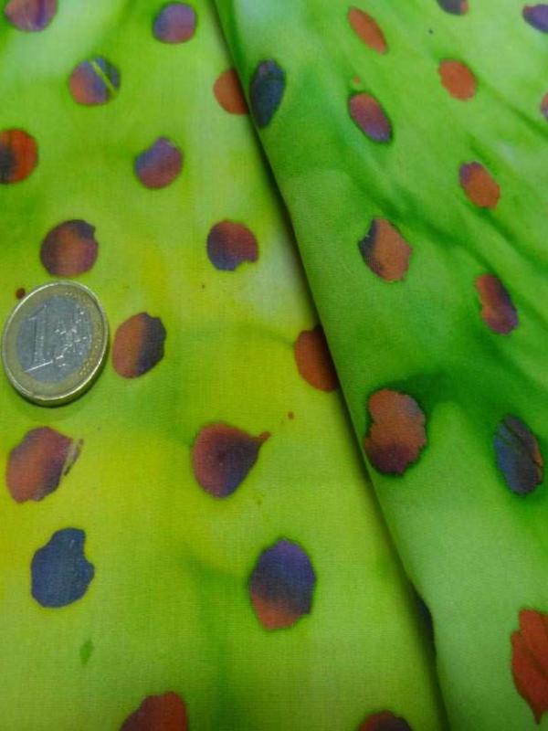 Batik camaieu de vert imprime des 2 faces