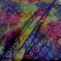 Batik motif fondu ton rouge jaune vert bleu