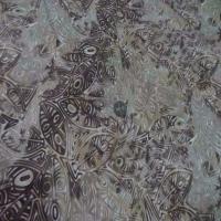 Batik motif masque africain ton beige marron0
