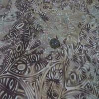 Batik motif masque africain ton beige marron3