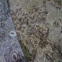 Batik motif masque africain ton beige marron8