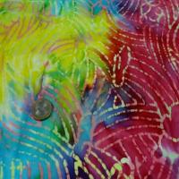Batik ton rouge jaune bleu88