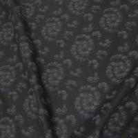 tissu lainage épais noir imprime gris bleu
