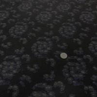 tissu lainage épais noir imprime gris bleu sur Marseille