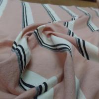 lin rose saumon a rayures blanche et noire sur Marseille
