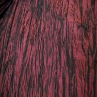 Beau taffetas froisse plisse rouge bordeaux en 1 25m de l