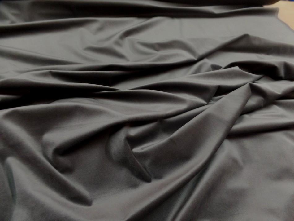 tissu  velours ameublement lisse ton marron