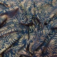 tissu velours chenille noir façonné ton doré