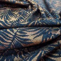 tissu velours chenille noir façonné ton doré sur Marseille