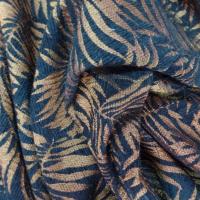 tissu velours chenille noir façonné ton doré
