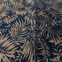 tissu velours chenille noir façonné ton doré en ligne