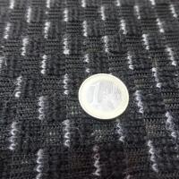 vente de tissu maille de laine façonné ton gris et noir en ligne