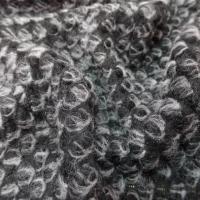Belle maille de laine façonné ton gris et noir