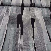 Belle microfibre imprime gris blanc noir2