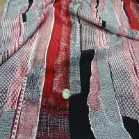 Belle microfibre imprime rouge blanc noir3