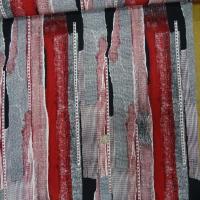 Belle microfibre imprime rouge blanc noir7