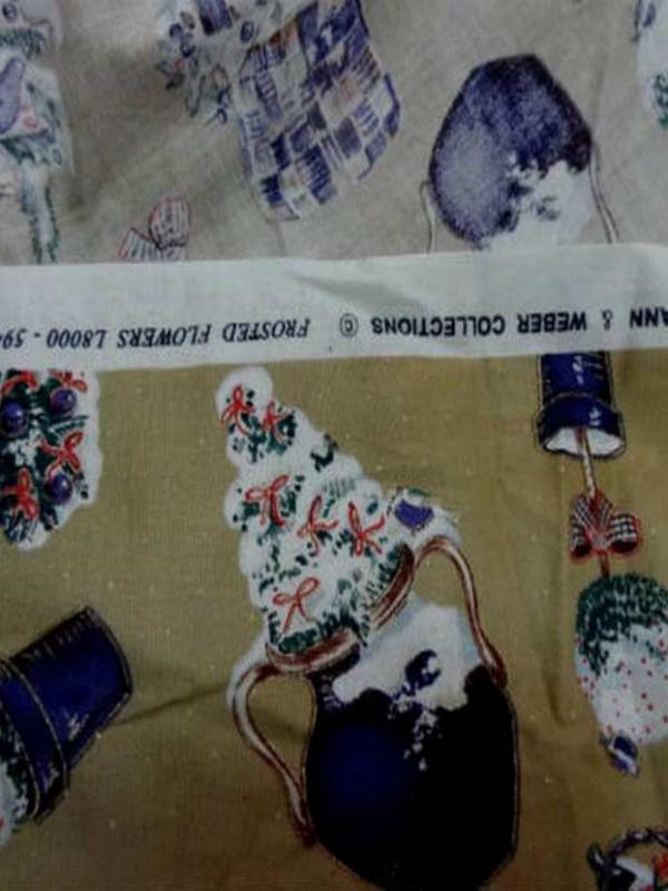 Coton beige imprime noel
