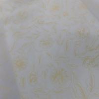 vente de coton blanc casse imprime fleurs jaune