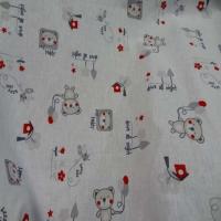 Coton blanc imprime enfant ton beige gris rouge5