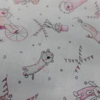 Coton blanc imprime enfant ton rose gris9