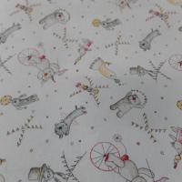 Coton blanc imprime enfant ton rouge jaune bleu3