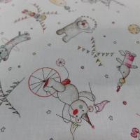 Coton blanc imprime enfant ton rouge jaune bleu7
