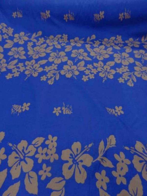 Coton bleu a motifs hawaien