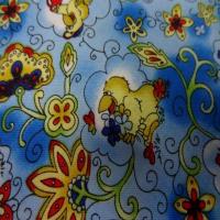 Coton bleu imprime canard en 1 40m de large4 1