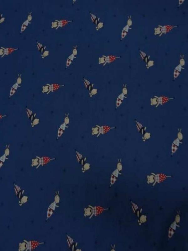 Coton bleu imprime enfant