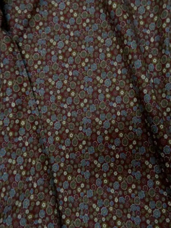 Coton bordeaux imprime liberty petite fleurs