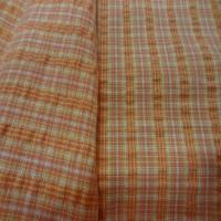 Coton extensible imprime rayure jaune orange