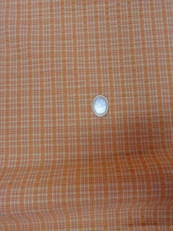 Coton extensible imprime rayure jaune orange
