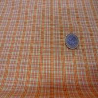 Coton extensible imprime rayure jaune orange9