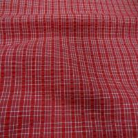 Coton extensible imprime rayure rouge blanc