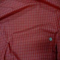 Coton extensible imprime rayure rouge blanc2