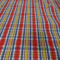 Coton extensible imprime rayure rouge jaune vert bleu6