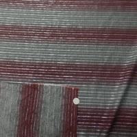coton façonné gris, bordeaux a bandes gris métal