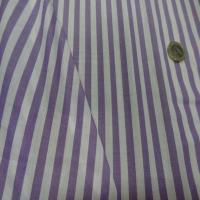 Coton fin a rayures blanc mauve lavande